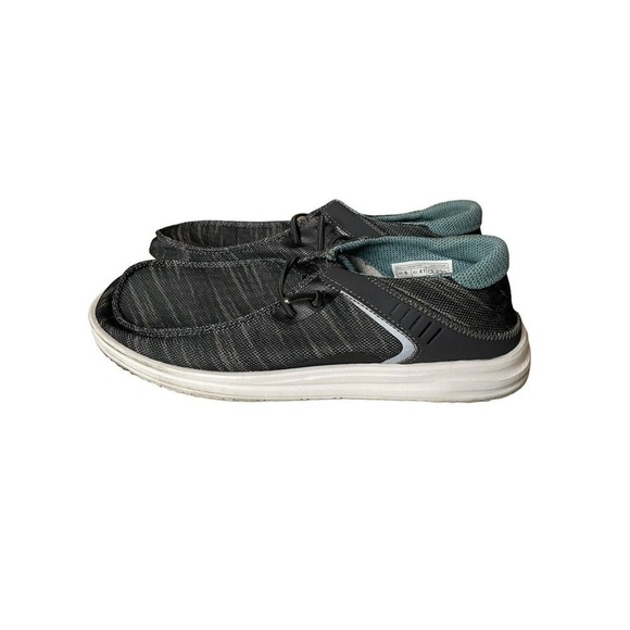 Hey Dude Wally Frontier Mens Size 8 Mesh Comfort Slip On Shoes Gray Lava Stone - Picture 7 of 9